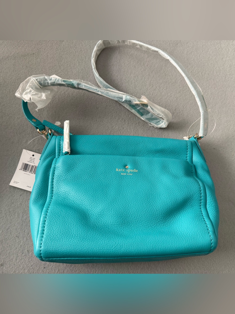 kate spade Cobble Hill Little Curtis Tropic Blue Leather Crossbody Bag